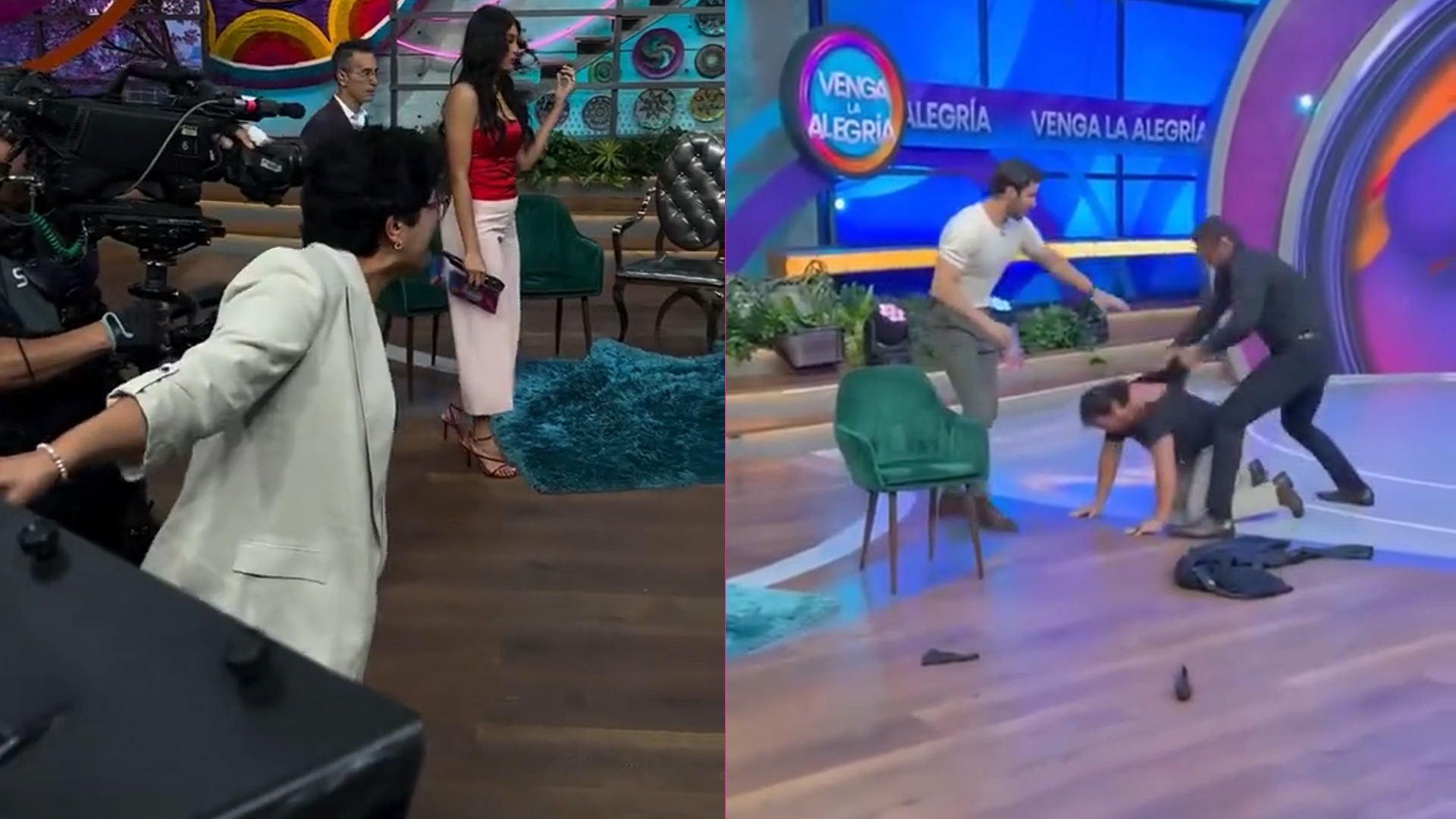 ¡Se pelearon! Alberto del Río agrede al Hijo del Vikingo en pleno programa de Venga la Alegría