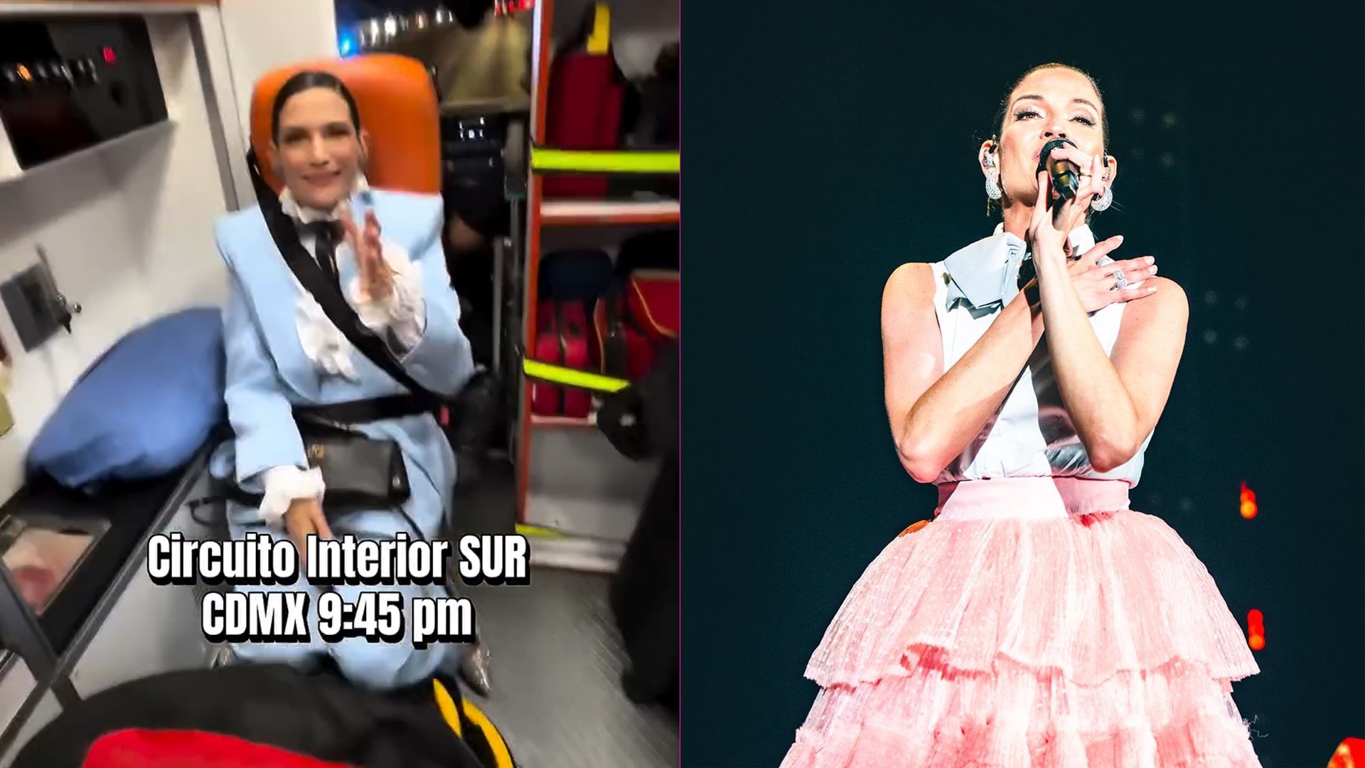 Natalia Jiménez responde a polémica por usar una ambulancia como taxi para concierto de Carlos Rivera