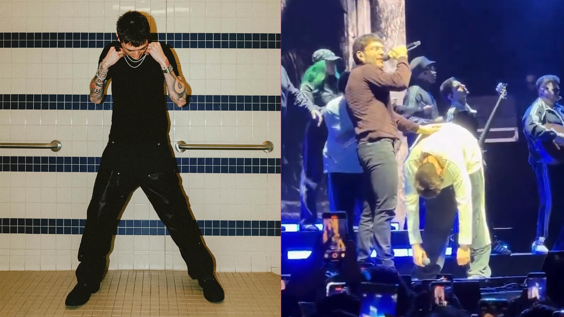 Peso Pluma preocupa a fans por extraño comportamiento en concierto; ¿consumo de sustancias?